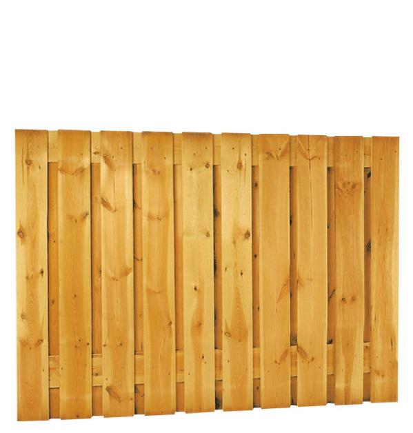 Grenen geschaafd schutting 21-planks groen geïmpregneerd - 180 x 130 cm - Afbeelding 1